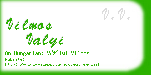 vilmos valyi business card